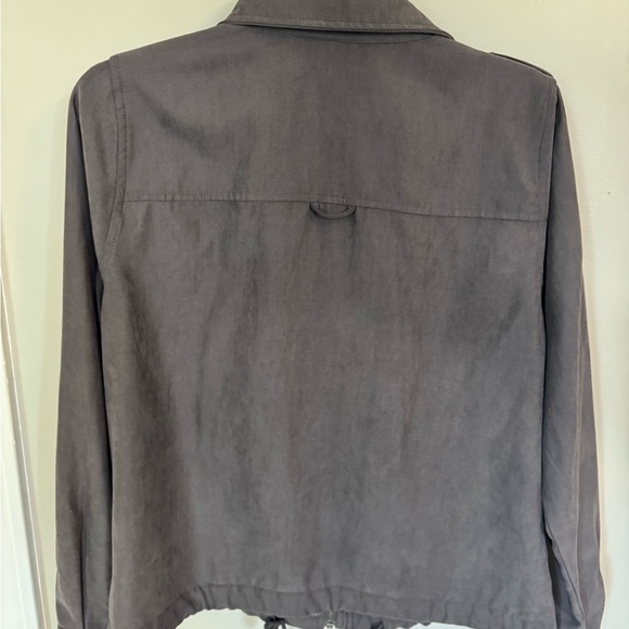 Staccato Women's Faux Suede Utility/Moto Jacket in Gray - Picture 3 of 3